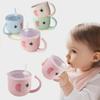 Baby Feeding Learning Cup Household Children Silicone Straw Bottle Scalding-proof and Leak-proof Children's Drinking Utensils