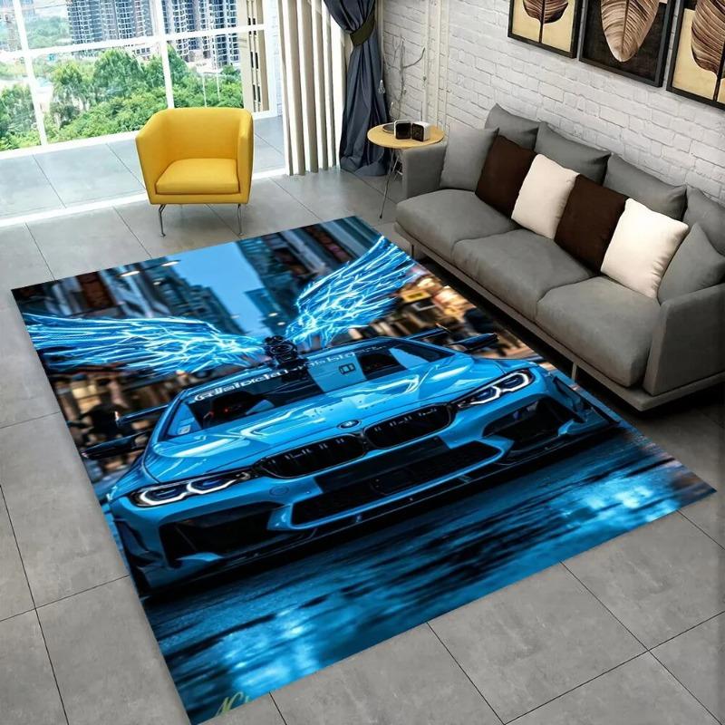 3D гоночный автомобиль мотоцикл ковер для спальни ковер для гостиной детская игровая для дивана коврик для прихожей декор подарок нескользящий коврик декор