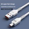 6A супербыстрая зарядка настоящий силиконовый антифриз кабель для передачи данных 120 Вт подходит для Apple Android кабель для зарядки типа C