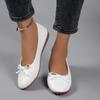 2024 Versatile Round Toe Women's Shoes Bow Design Flat Shoes Spring Shallow Mouth Loafers New Fashion Casual Soft Soled Shoes