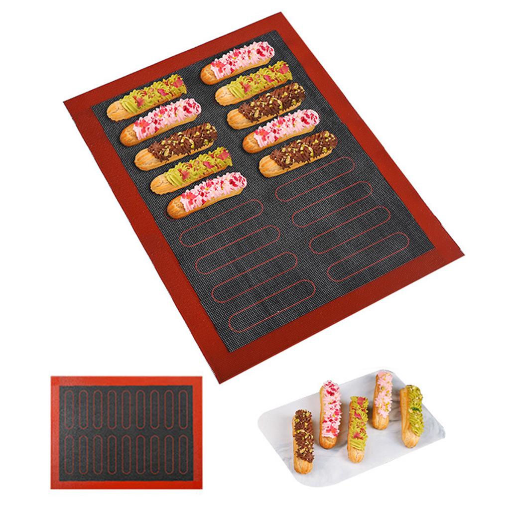 Прямоугольный силиконовый коврик для выпечки, термостойкий коврик для выпечки из слоеного теста для кухни