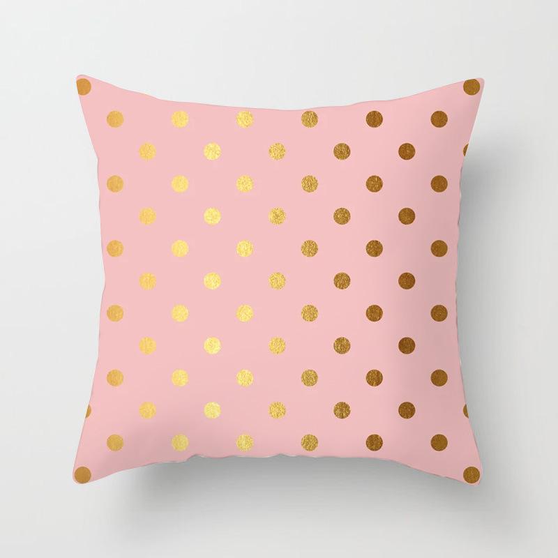 Popular Pink Marble Geometric Series Pillowcases, Home Fabric Sofa Cushion Covers