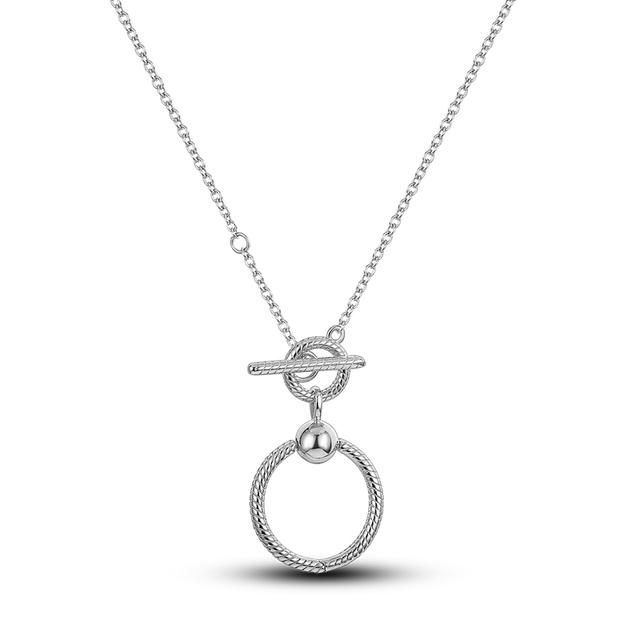 2022 Original 925 Sterling Silver Necklace Fit Original Charm Fashion Infinity Knot 50CM for Women Jewelry Gift