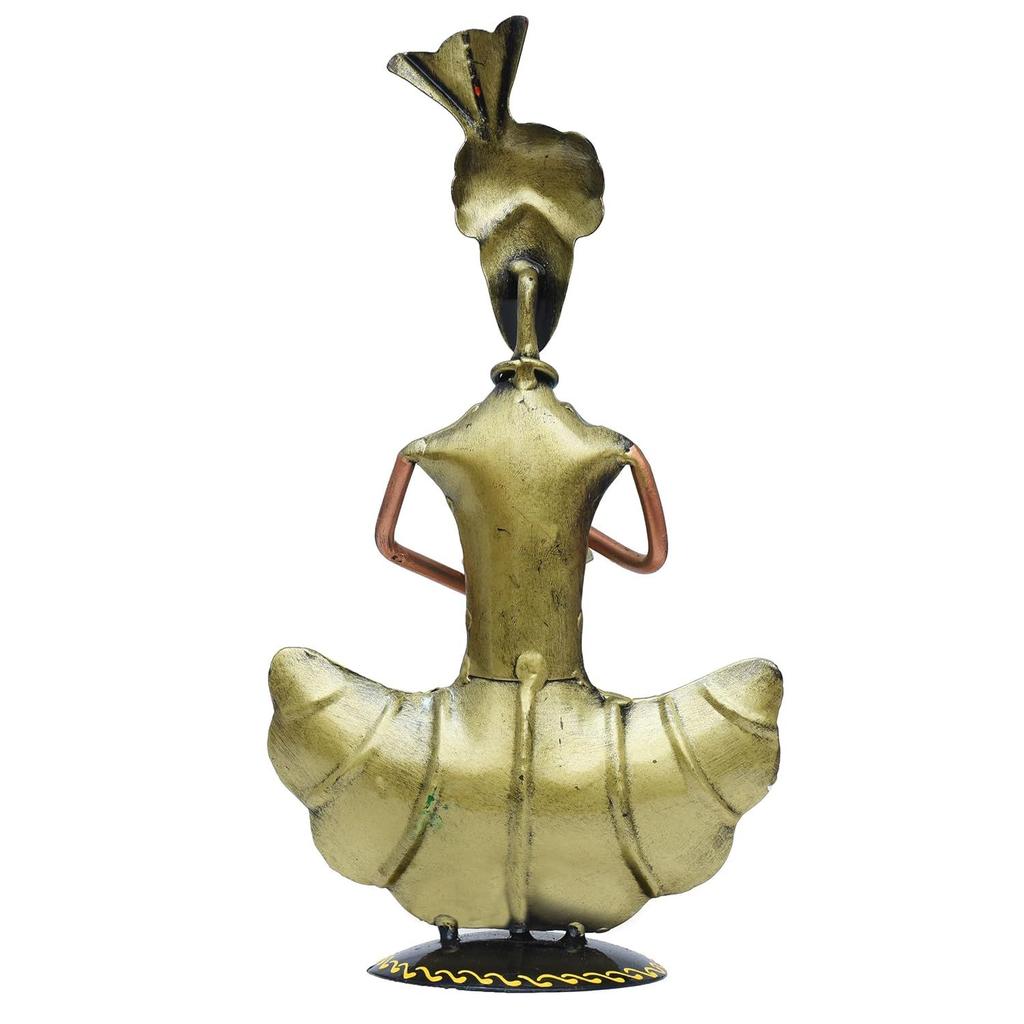 Яркий набор фигурок раджастханского музыканта | Изготовленный вручную образец индийского народного искусства | Традиционный домашний декор для гостиной, офиса, подарка (Набор1)