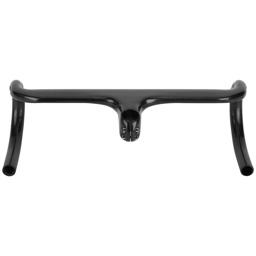 Carbon Fibre Integrated Road Bicycle Handlebar Cycling Bike Handlebar with Stem 420x90 MM
