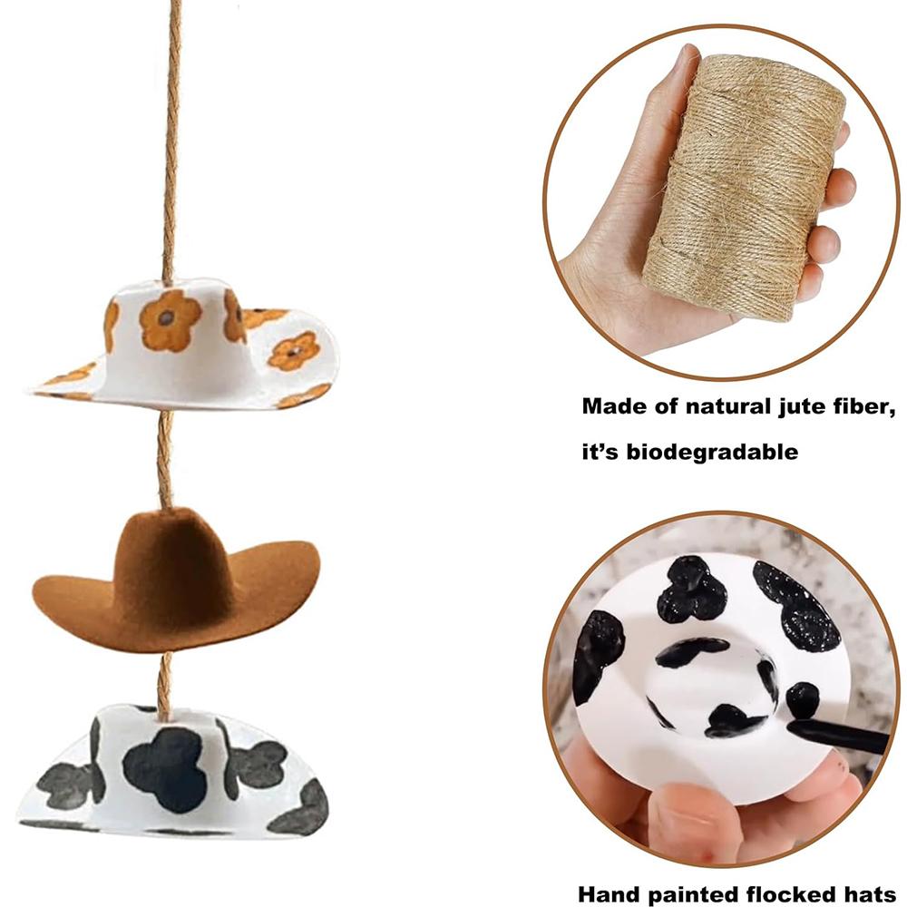 1 комплект Ковбойская шляпа Автомобильный шарм Украшения для зеркала заднего вида Аксессуары