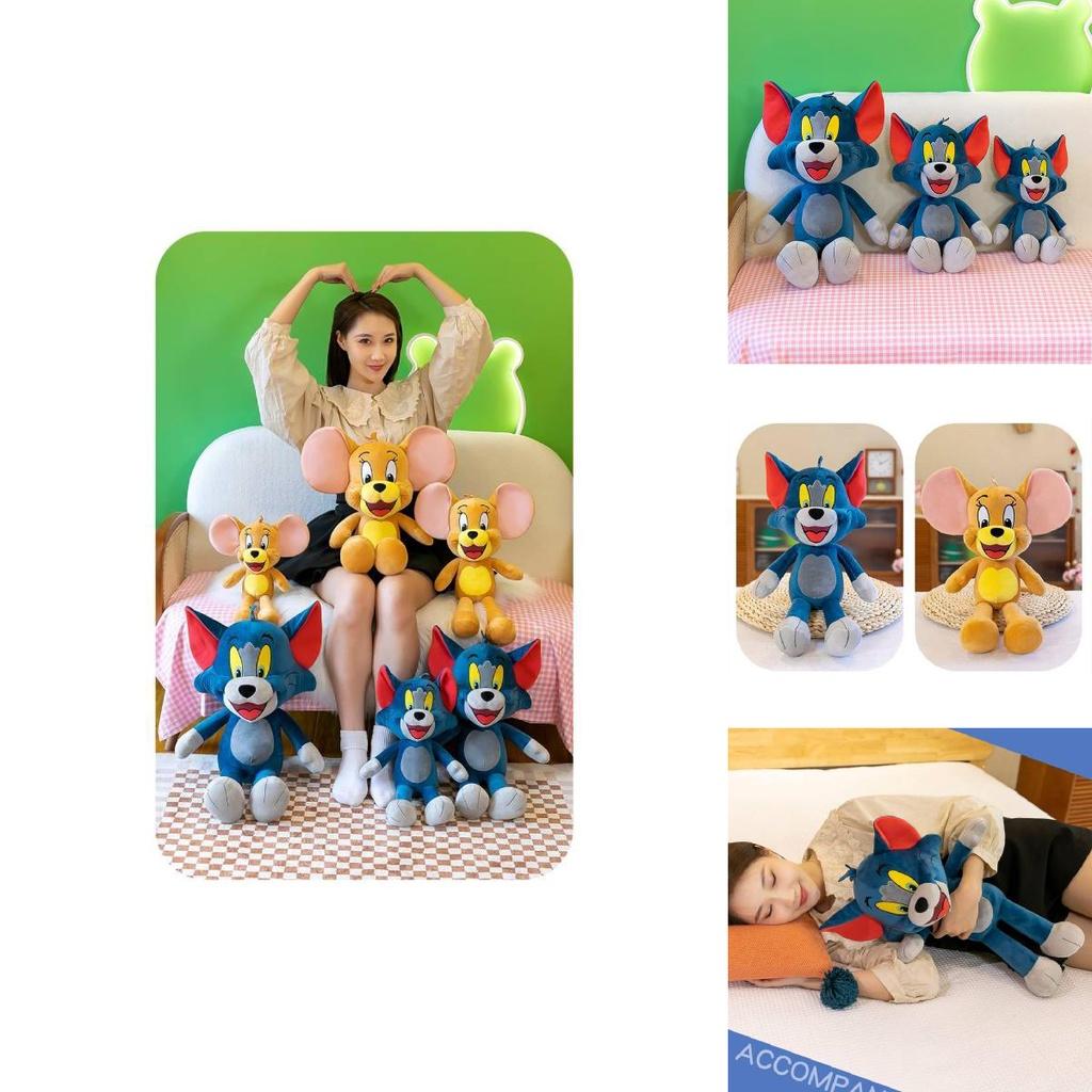 Tom And Jerry Pillow Plush Toy Stuffed Doll Kids Valentine's Day Gift Cartoon