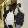 Student Schoolbag Women's Solid Color Backpack Men's Large Capacity Travel Backpack