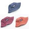 Cotton Bucket Hat With Embroidered Letters For Sun Protection And Casual Wear