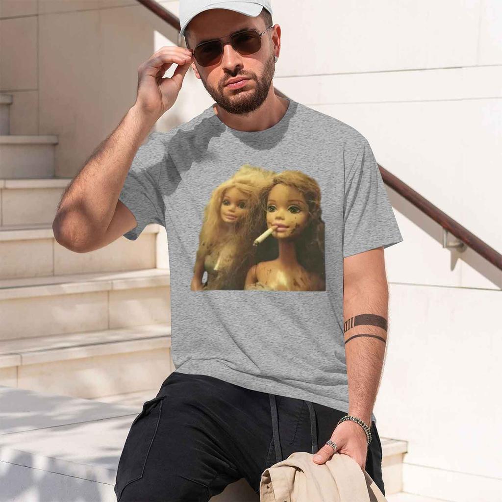 New Y2k Gift Funny Ll Face Smoking Y2k Sarcast Tshirt Print T Shirts Casual Loose Short Sve 2026 New Model Unisexs Shortsleeve C