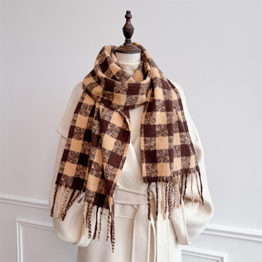 Luxury Winter Cashmere Scarf Women Design Warm Pashmina Blanket Poncho Scarves Female Shawl Wraps Thick Foulard Bufanda