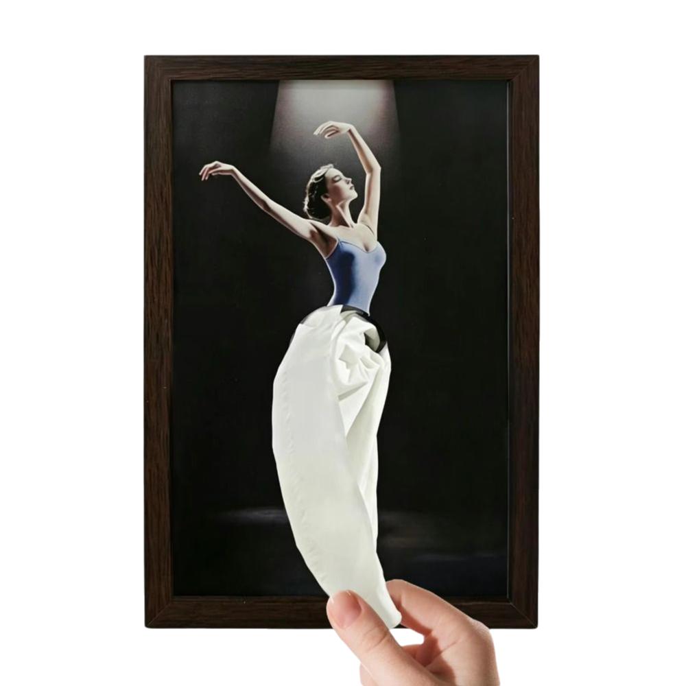 Luxury Art Wooden Tissue Box Elegant Design Napkin Holder Ballet Tissue Box Desktop Decor