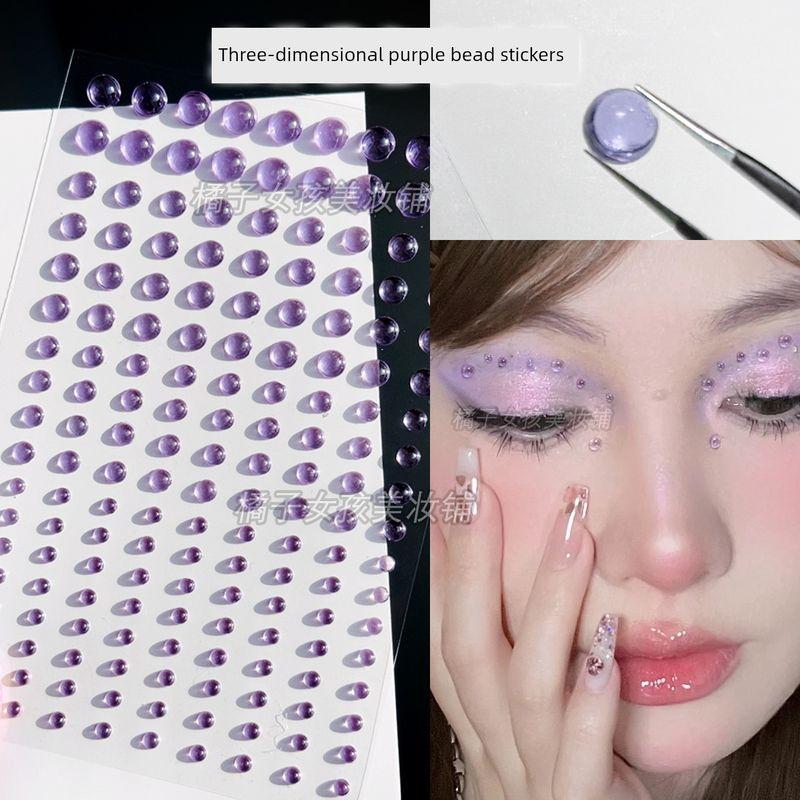 Music Festival Makeup Face Pasters Butterfly Ornament Star Moon Stick-on Crystals Concert Face Sticker Ornament Ornament Rhinestone Bright Diamond
