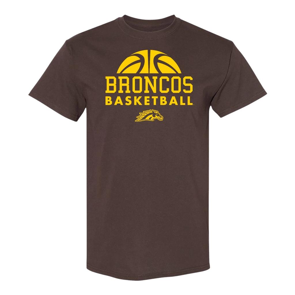 Мужская футболка Western Michigan Broncos Basketball Hype с лицензией - Темный шоколад