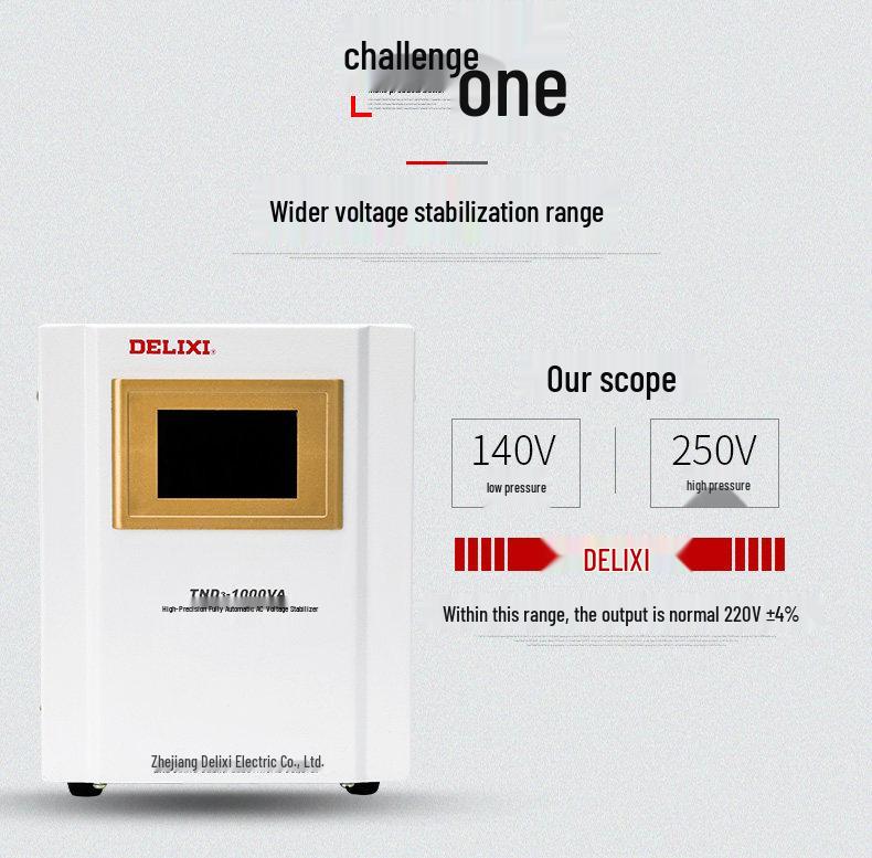 Автоматический стабилизатор напряжения Delixi TND3-1KVA 220V для компьютера и телевизора