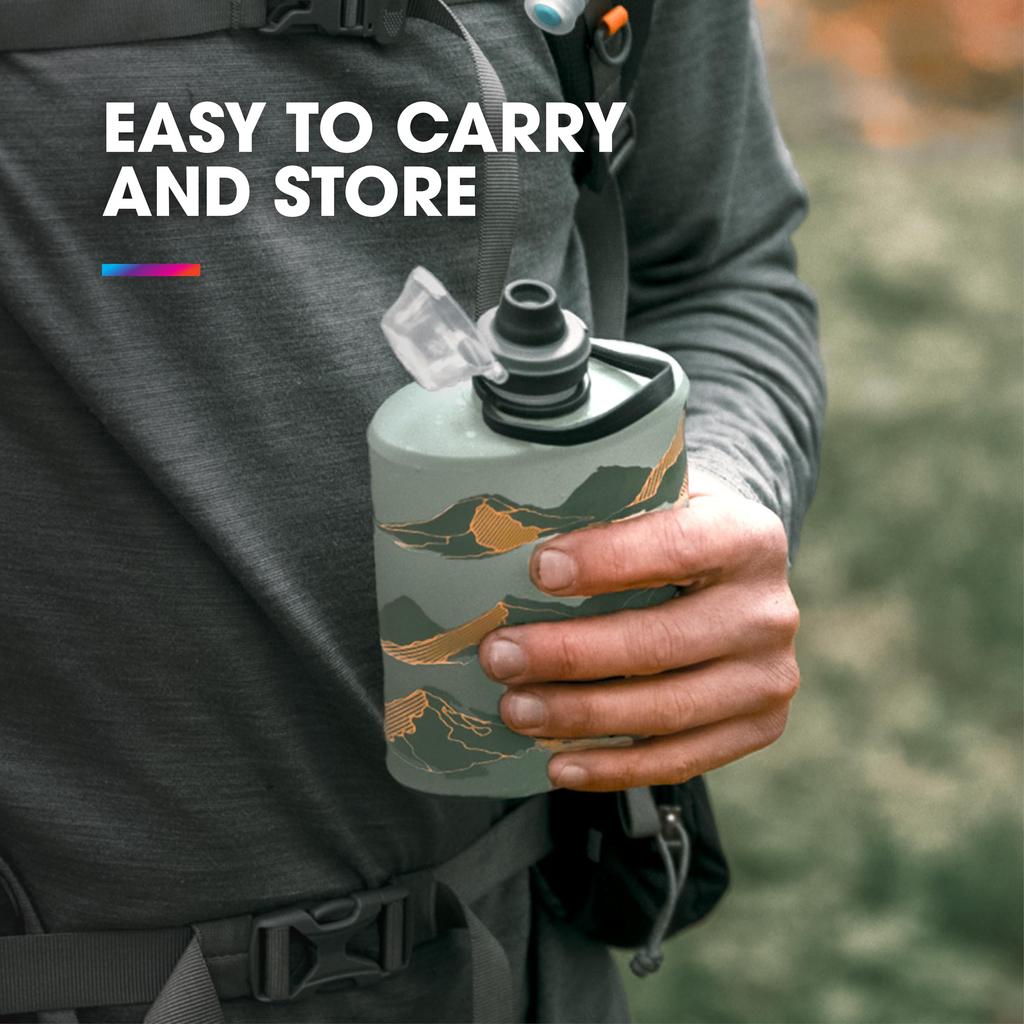 HydraPak STOW 1L Stow Bottle, GS330, Tahoe Blue