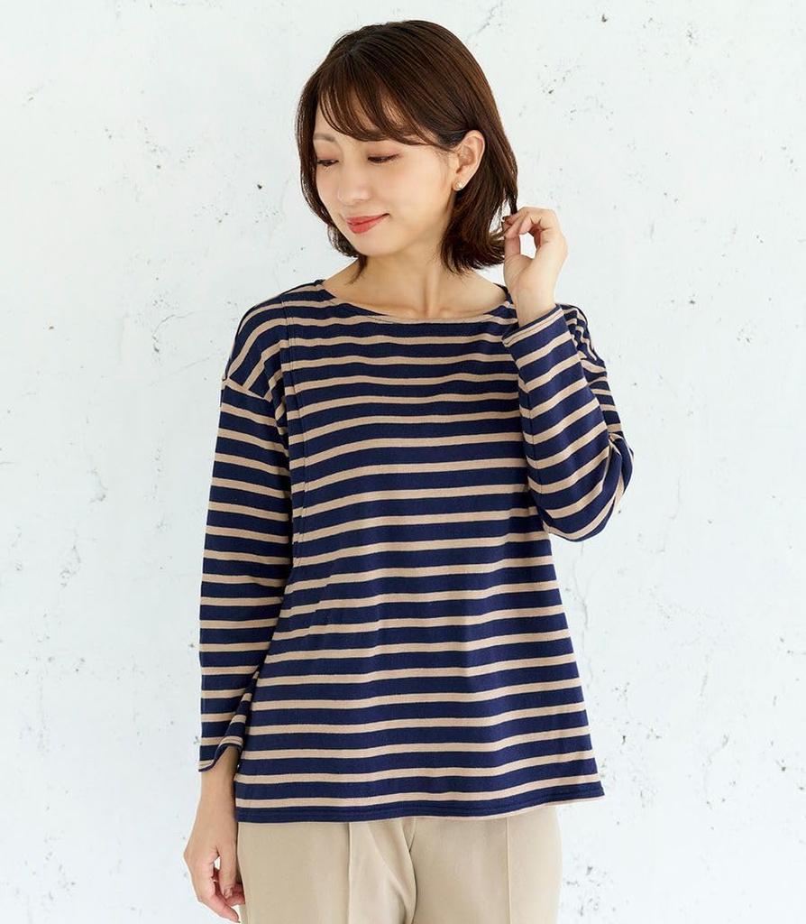 Хлопковая кайма для кормящих мам, топы, темно-синий x коричневый [Mohouse]