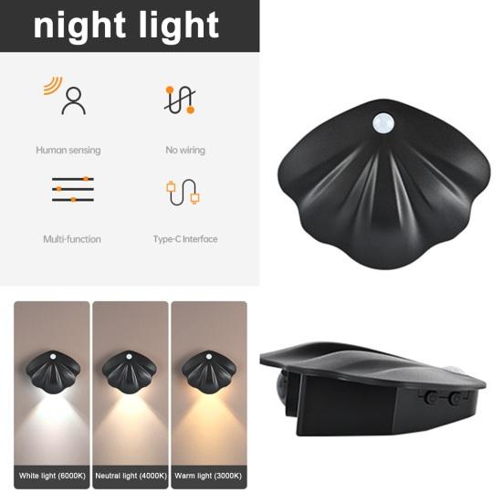 Светодиодный настенный светильник с датчиком движения, перезаряжаемый, с регулируемой яркостью, проводка не требуется, магнитный современный минималистичный настенный светильник