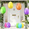 Easter Inflatable Egg Large Dot Print Hanging Colorful Egg Ornament Holiday Yard Garden Lawn Porch Party Outdoor Decoration Egg