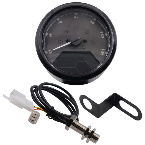 LCD Digital Odometer Speedometer Gear Indicator Motorcycle Scooter Tachometer