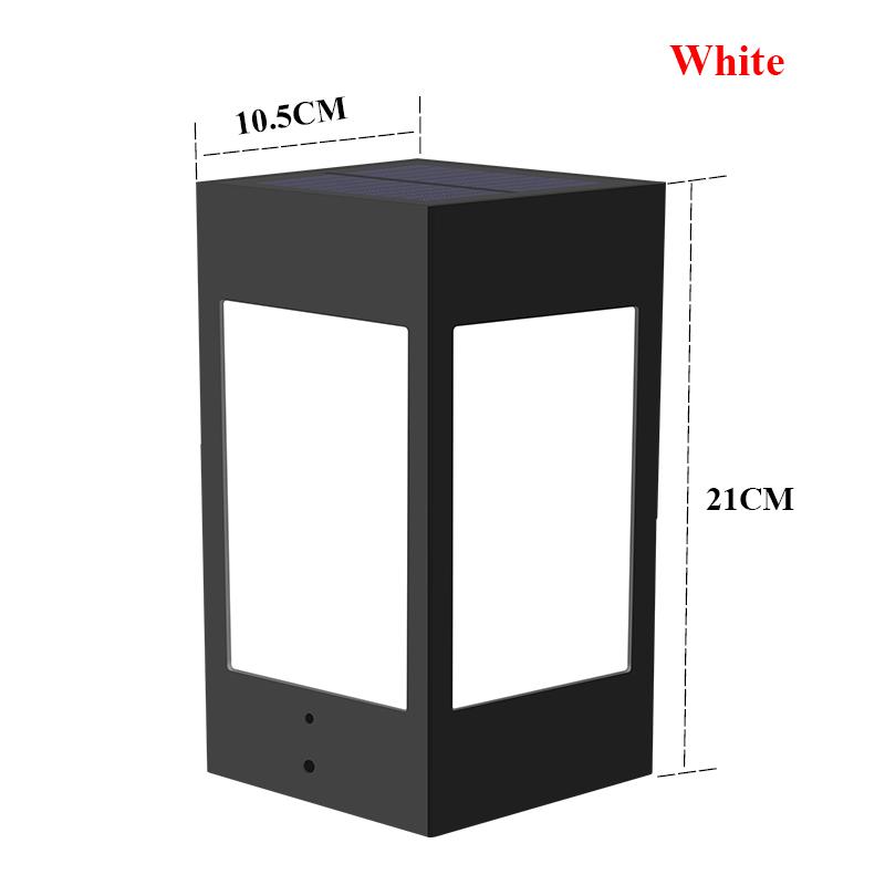 Солнечный фонарь, столбчатая лампа, наружный водонепроницаемый солнечный столб, головной светильник, солнечный ландшафтный столбик, светильник для декора двора виллы