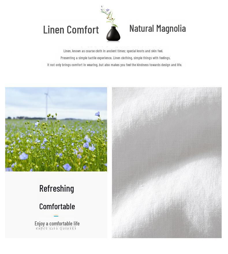 Мужская рубашка с коротким рукавом из хлопка и льна — повседневная, дышащая, молодежный дизайн с лацканами