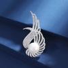 High-End Pearl Corsage Angel Wings Brooch for Women - Elegant Suit Pin