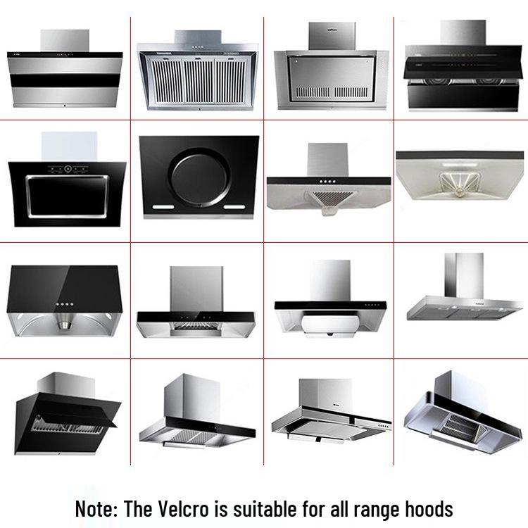 Universal Oilproof Range Hood Filter Screen with High-Temperature Resistant Sticker for Kitchen Stove