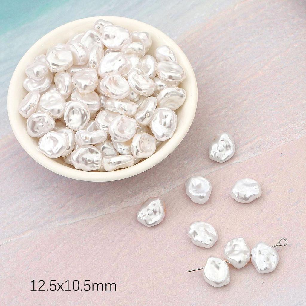 Геометрическая форма имитация жемчуга из АБС-пластика, бусины с прямым отверстием, браслет «сделай сам», ювелирные аксессуары