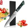 5-дюймовый мульти-нож из дамасской стали, усовершенствованный зеленый высокоуглеродистый кухонный карманный нож для обвалки и очистки, острый нож для нарезки мяса