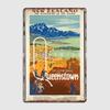 Vintage Queenstown New Zealand Travel Advertisement Art Posters Poster Metal Plaque Pub Garage Custom Tin Sign Posters