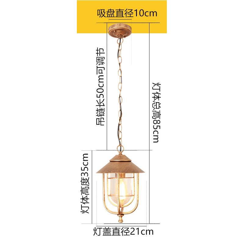 Водонепроницаемая люстра европейского стиля для улицы, балкона, сада, прохода, виллы, коридора, дома, двора, беседки, подвесного светильника