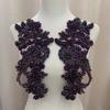 Crystal Embroidered Patch Sequin Floral Applique Rhinestone Beaded Fabric Corset Bodice