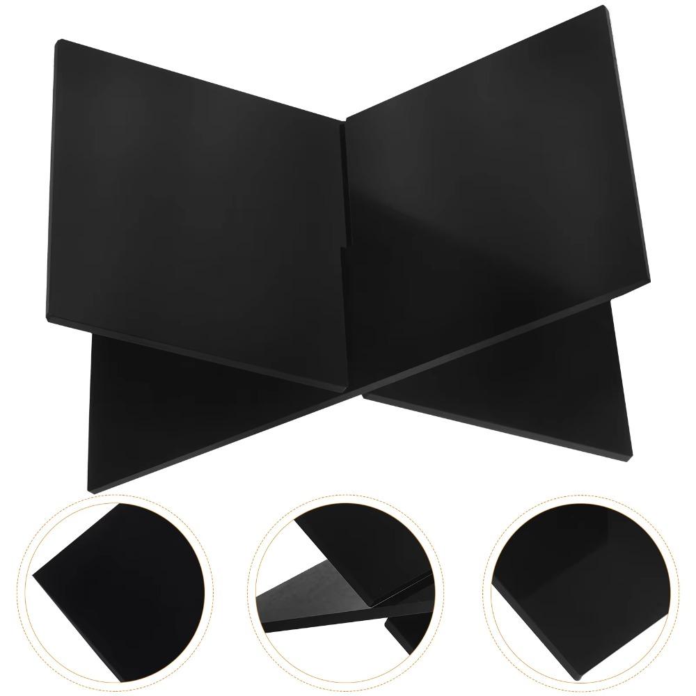 Transparent/Black Book Display Stand X Shape Open Book Holder Cookbook Stand Reading