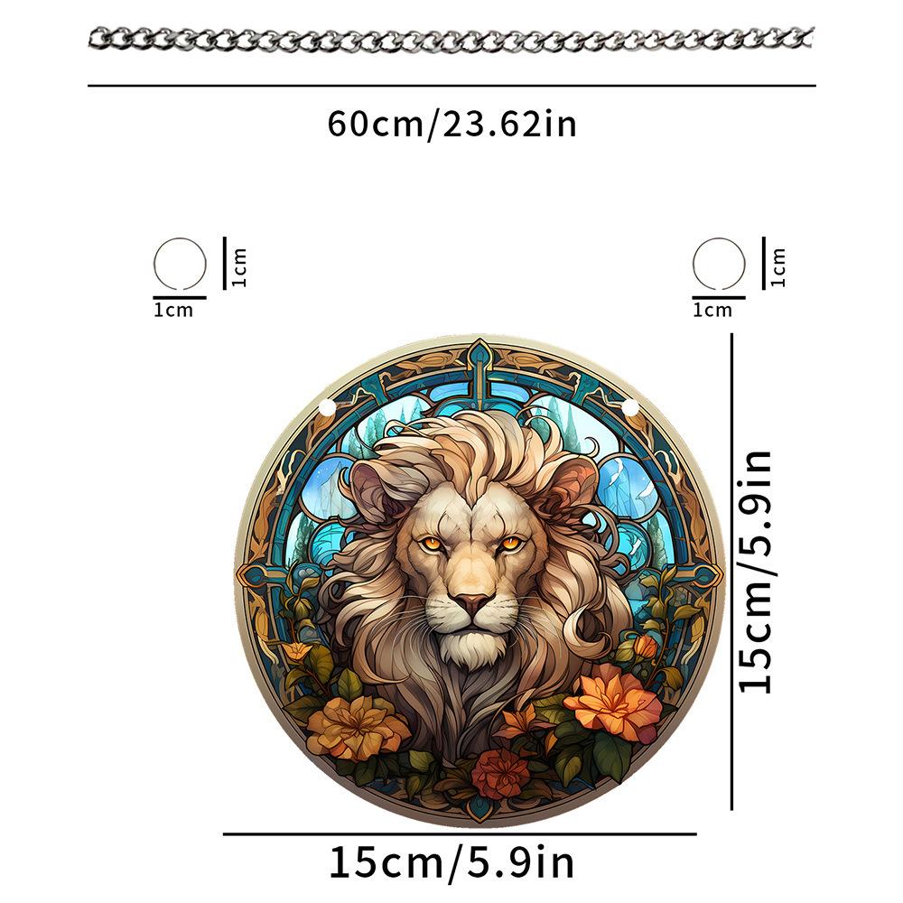 Витражная панель-ловец солнца с колибри, настенный/дверной подвесной декор, птицы, круглый, расписанный акрилом, подвеска для окна, украшение для дома/комнаты