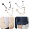 2Pcs Multi-Function Magnetic Clothing Clip with Chain Multi-Purpose Pinless Metal Buttons Clip