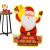 Santa Claus Tabletop Decorations Christmas Figurines Shelf Decorations Desk Decor Tabletop Decorative Collectible Santa Sign For