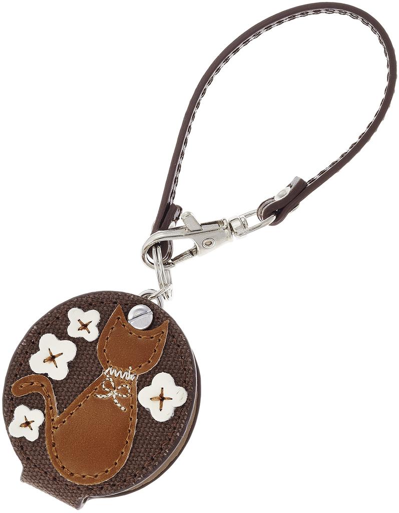 Карманные часы аналоговые цветок кошка сумка брелок часы с лупой [Fieldwork] LW037-2 женские