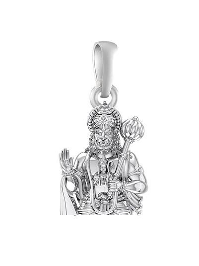 @ Indian Traditional Sterling Silver God Hanuman Pendant For Unisex UKR729_60%OFF