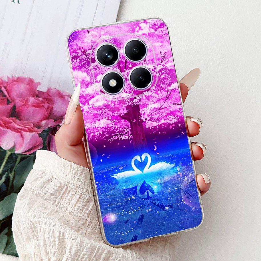 Чехол для Xiaomi Redmi Note 14 Pro Plus Новый Популярный Цветочный Мраморный Мягкий Силиконовый Чехол для Xiaomi Redmi Note 14 Pro Global Capinha