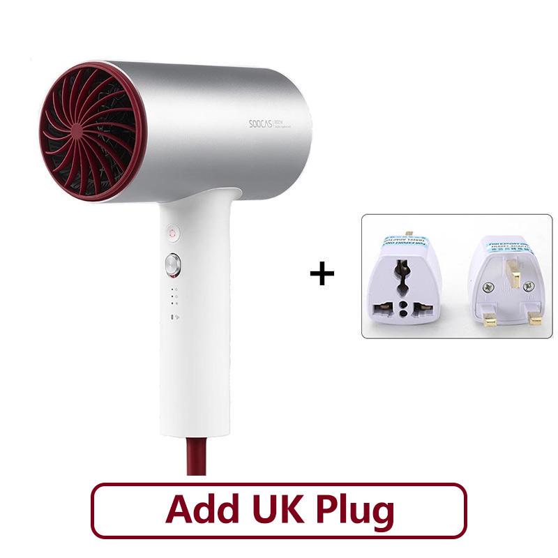 Оригинальный анионовый фен Xiaomi Mijia Soocas H3S, корпус из алюминиевого сплава, 220 В, 1800 Вт, выходное отверстие для воздуха, анти-горячий, инновационный дизайн, уход за волосами, фен
