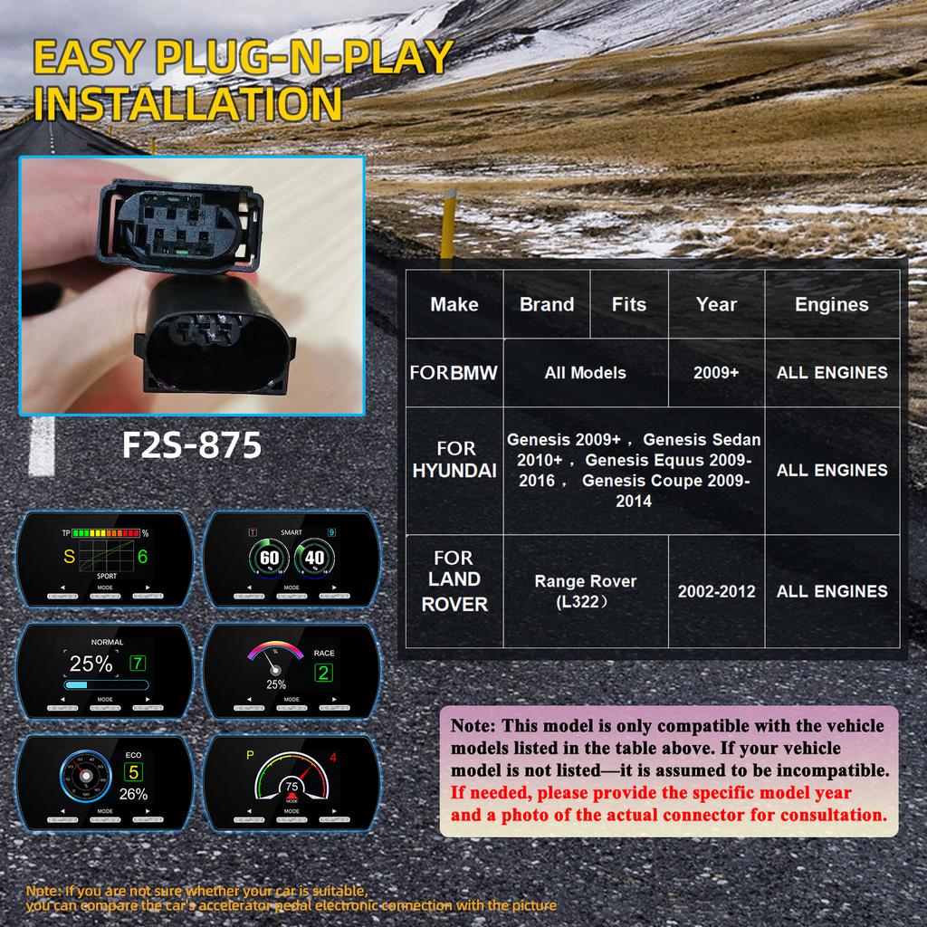Car Electronic Throttle Controller Accelerator Tuning 9 Drives 5 Modes Racing Accelerator Potent Booster For BMW For Ford Ranger