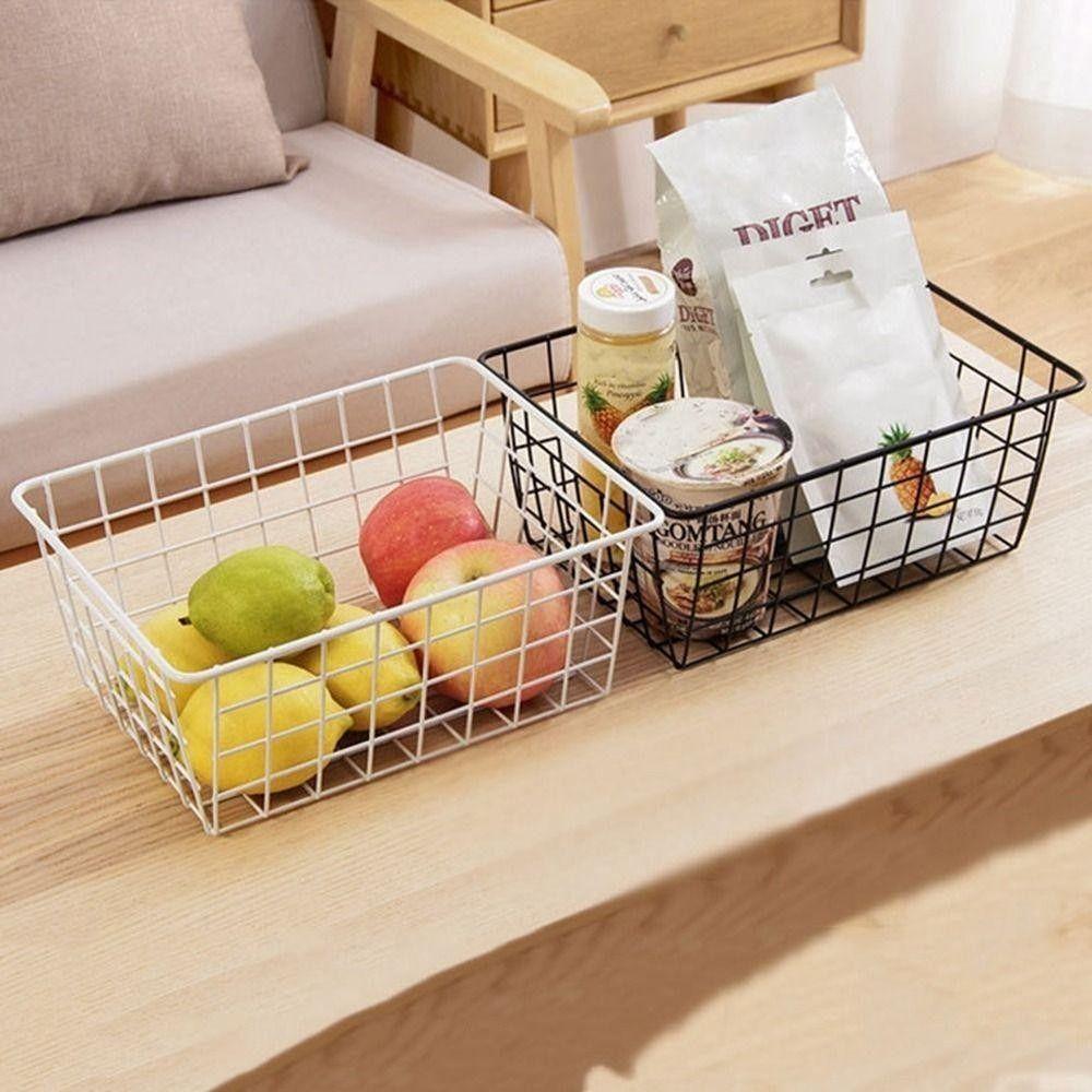 With Built-in Handle Storage Basket Large Capacity Sundries Container for Bathroom Kitchen