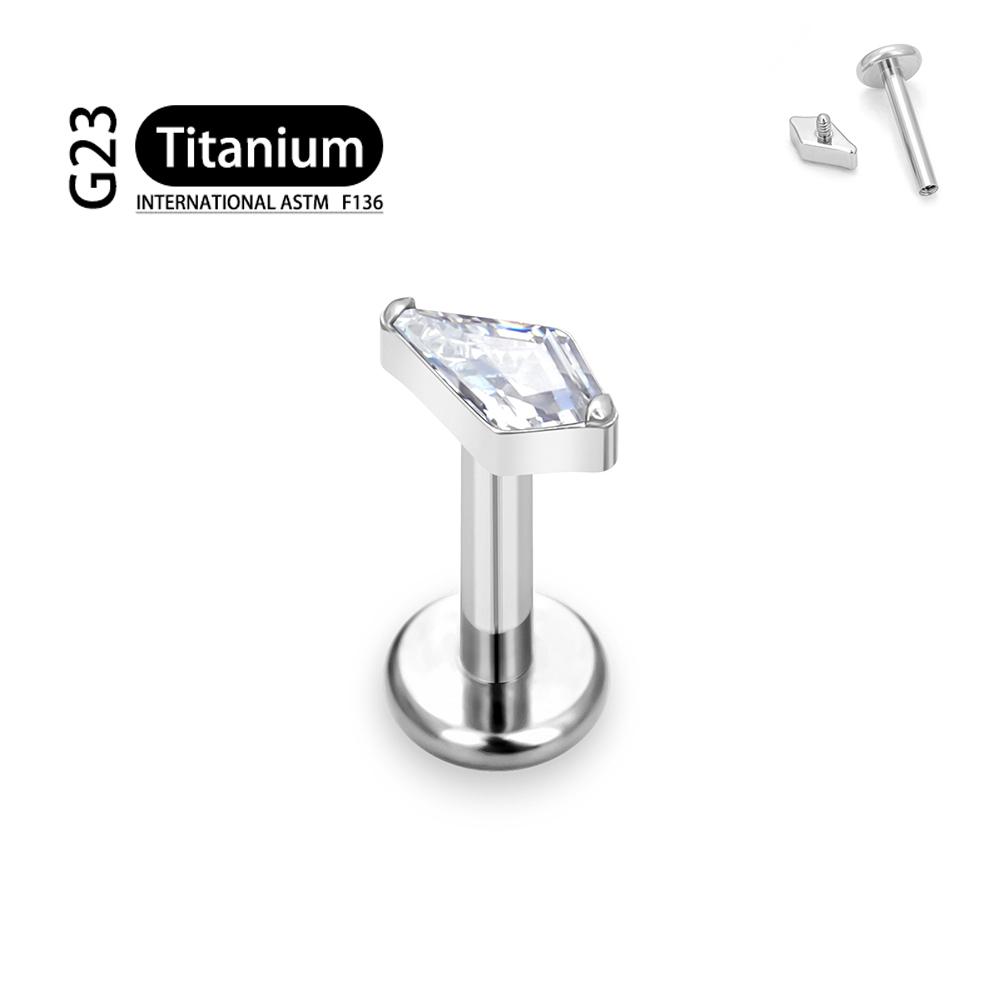 Титановые серьги-гвоздики G23 для ушей, хряща, с цирконом, опалом, агатом, лабрет, для губ, козелка, носа, для женщин, Рождественский подарок, пирсинг, ювелирные изделия