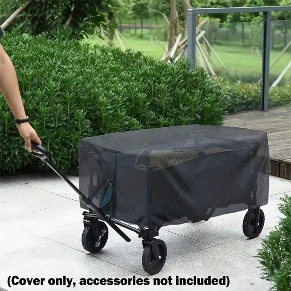 Oxford Cloth Trolley Cover Rectangle Camping Cart Dust Cover Wagon Protective Cover Garden