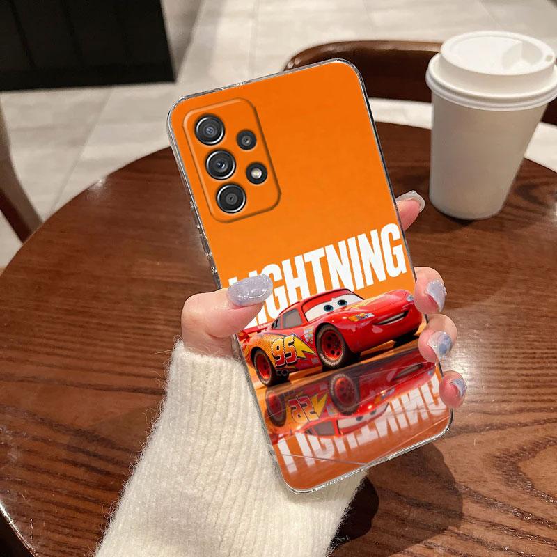 Clear Case For Samsung Galaxy A57 A37 A56 A36 A55 A54 A35 A26 A07 A17 A16 A06 A34 A15 Cover Cars Lightning Mcqueen Jackson Storm