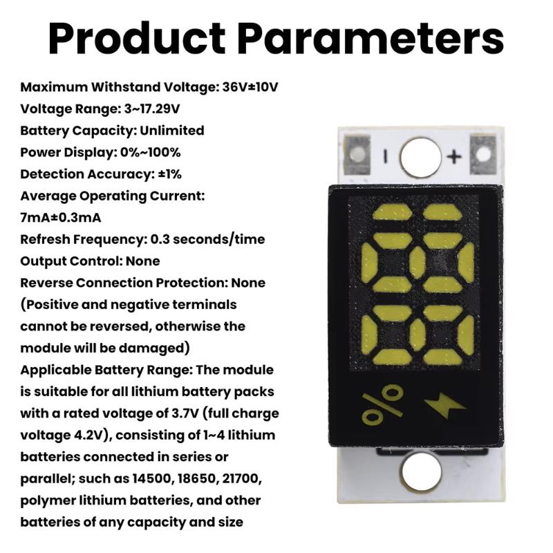 Miniature Battery Level Indicator for 1S 2S 3S 4S Lithium Batteries Accurate for Hobby Projects