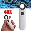 40x Handheld Magnifier With Two Led Lights Identification Jewelry Diamond Jade Mirror Hd Magnifying Glass