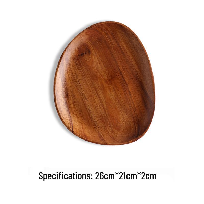 Универсальный поднос из японского ореха – Идеально подходит для подачи чая, фруктов или пиццы в отелях