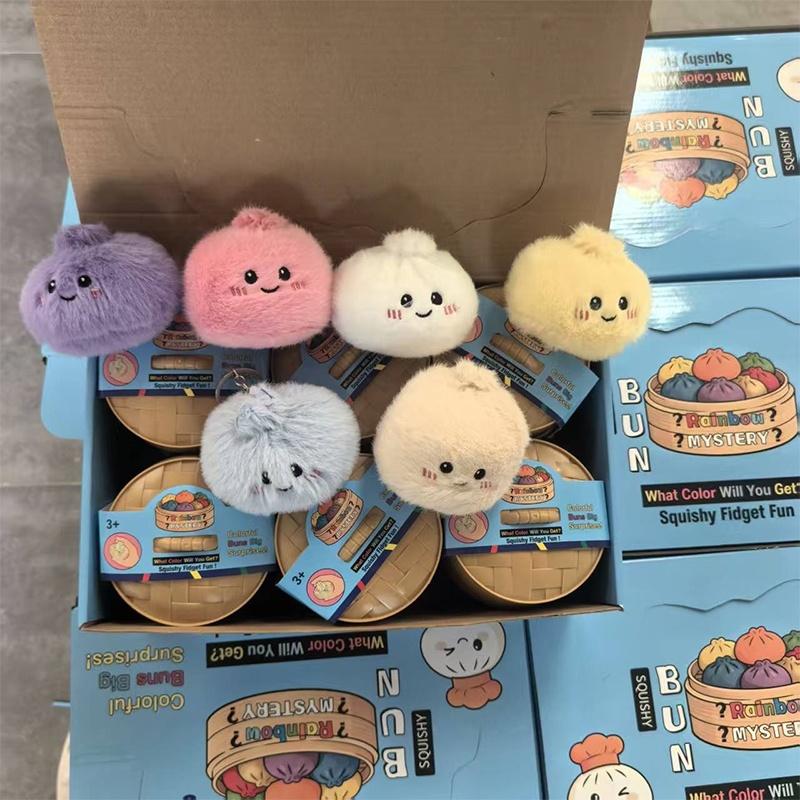 Soft Bun Squishy Plush Toy Keychain for Relaxing Stress Relief and Enjoyment